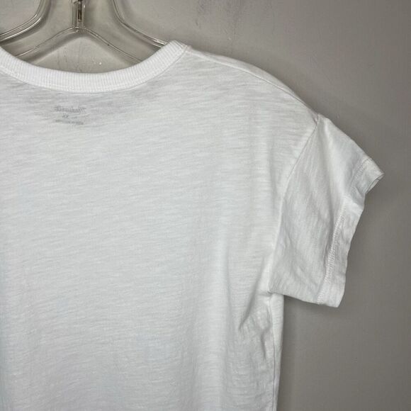 MADEWELL Whisper Tee Women XS Optic White Lightweight Cotton AI537 - Picture 8 of 11